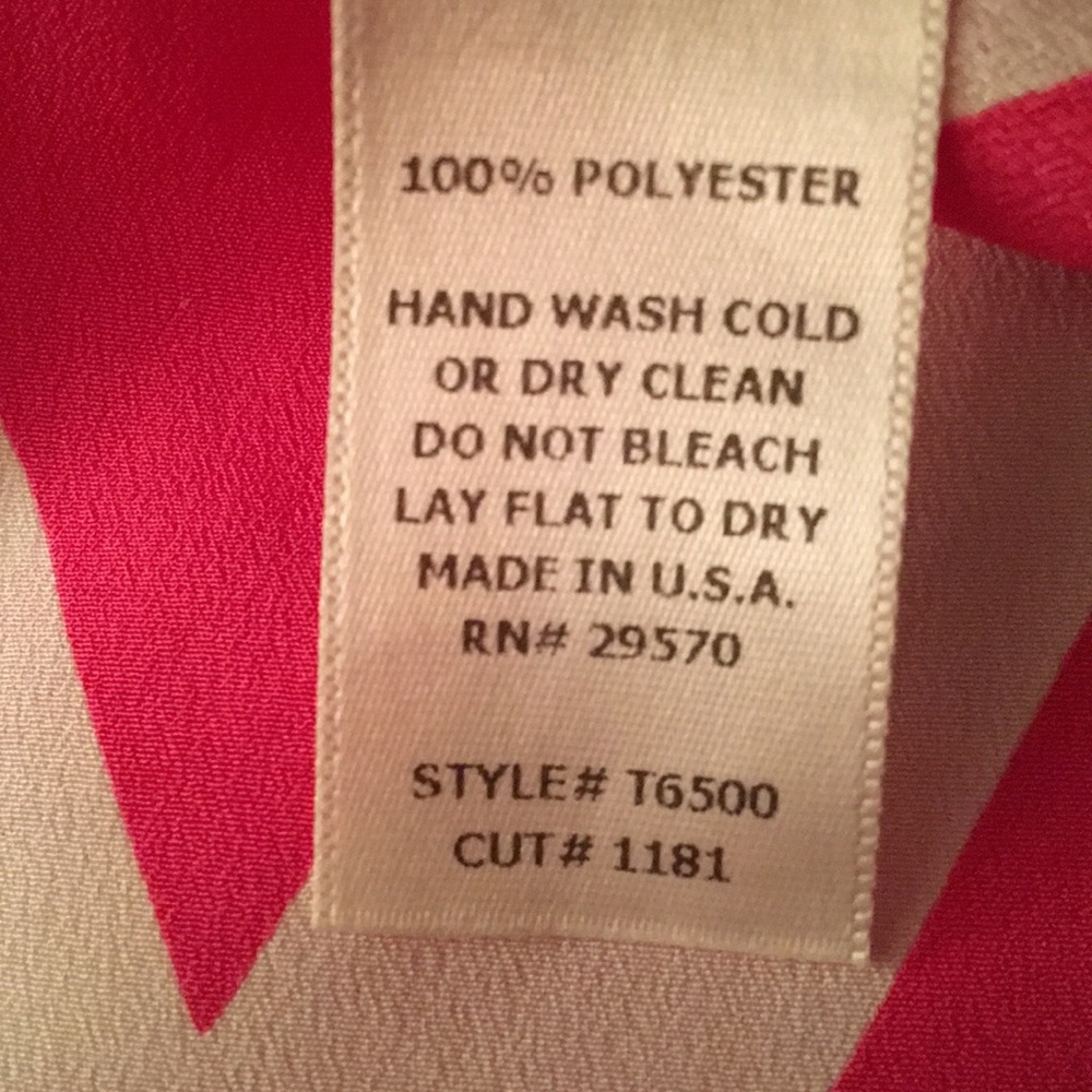 (Small) Pink/White Chevron- quarter length top - Picture 7 of 7